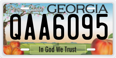 GA license plate QAA6095