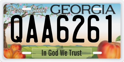 GA license plate QAA6261