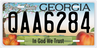 GA license plate QAA6284