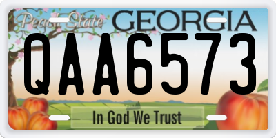 GA license plate QAA6573
