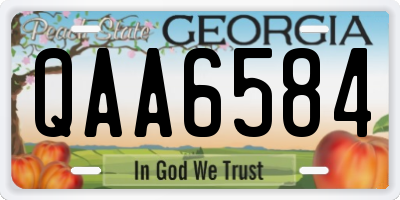 GA license plate QAA6584