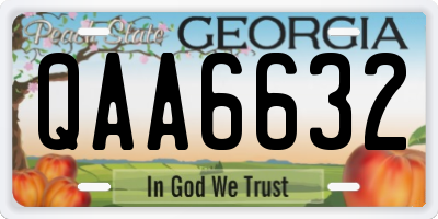 GA license plate QAA6632