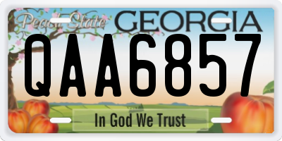 GA license plate QAA6857