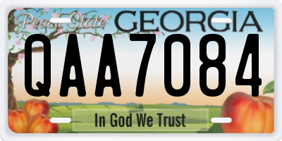 GA license plate QAA7084
