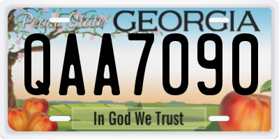 GA license plate QAA7090