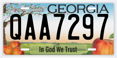 GA license plate QAA7297
