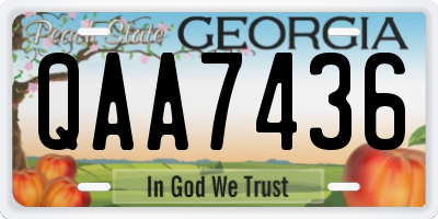 GA license plate QAA7436