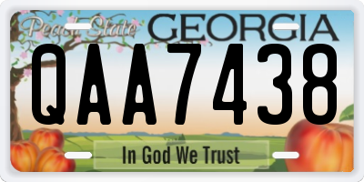 GA license plate QAA7438