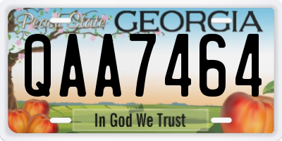 GA license plate QAA7464