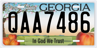 GA license plate QAA7486