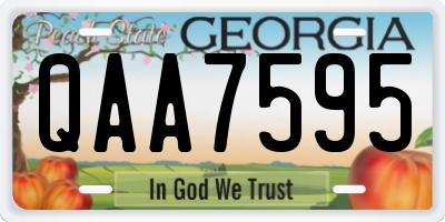 GA license plate QAA7595
