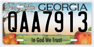 GA license plate QAA7913