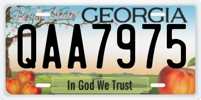 GA license plate QAA7975