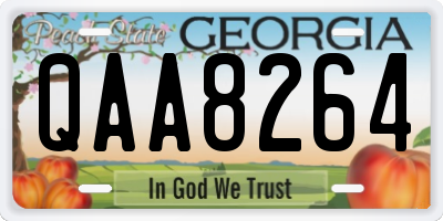 GA license plate QAA8264