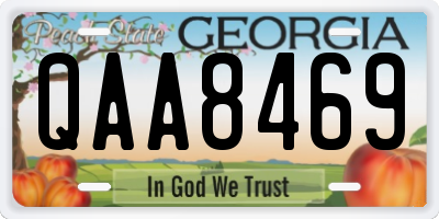 GA license plate QAA8469
