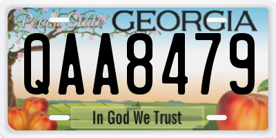 GA license plate QAA8479