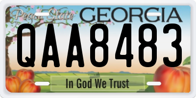 GA license plate QAA8483