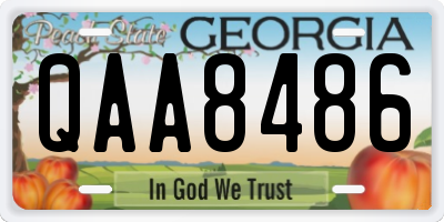 GA license plate QAA8486