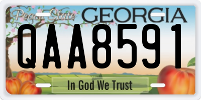 GA license plate QAA8591