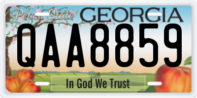 GA license plate QAA8859