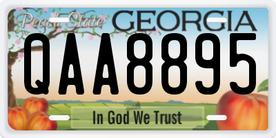 GA license plate QAA8895