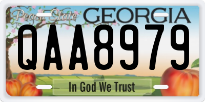 GA license plate QAA8979