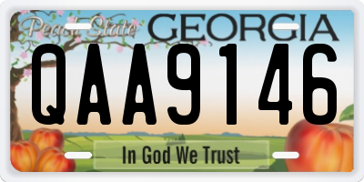 GA license plate QAA9146