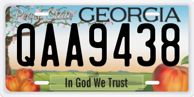 GA license plate QAA9438