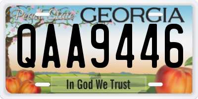 GA license plate QAA9446