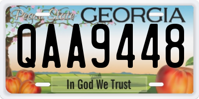 GA license plate QAA9448