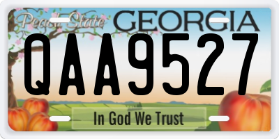 GA license plate QAA9527