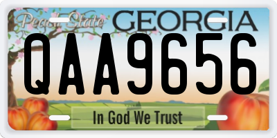 GA license plate QAA9656