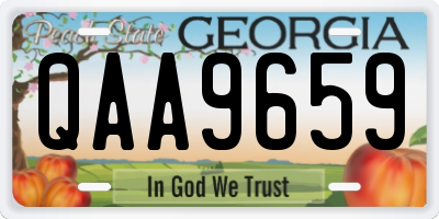 GA license plate QAA9659