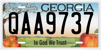 GA license plate QAA9737