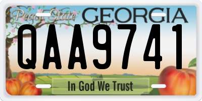 GA license plate QAA9741