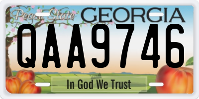 GA license plate QAA9746