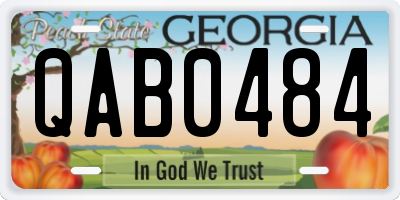 GA license plate QAB0484