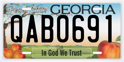 GA license plate QAB0691