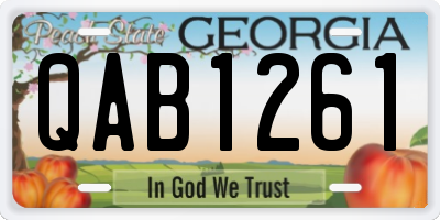 GA license plate QAB1261