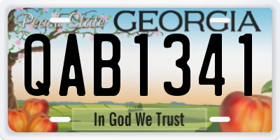 GA license plate QAB1341