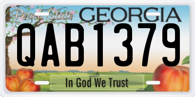GA license plate QAB1379