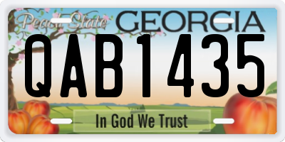 GA license plate QAB1435
