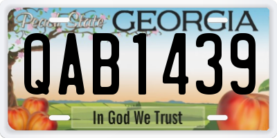 GA license plate QAB1439