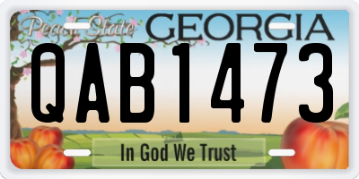 GA license plate QAB1473