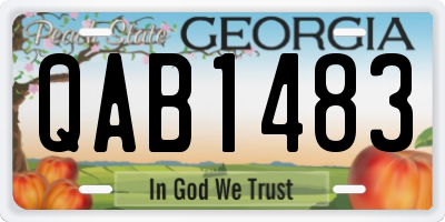 GA license plate QAB1483