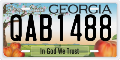 GA license plate QAB1488