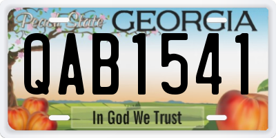 GA license plate QAB1541