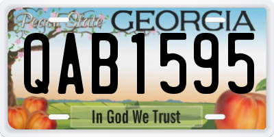 GA license plate QAB1595