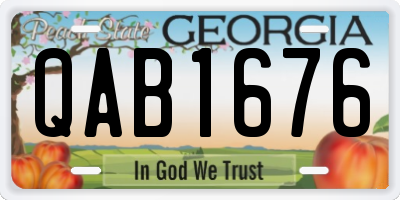GA license plate QAB1676