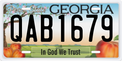 GA license plate QAB1679